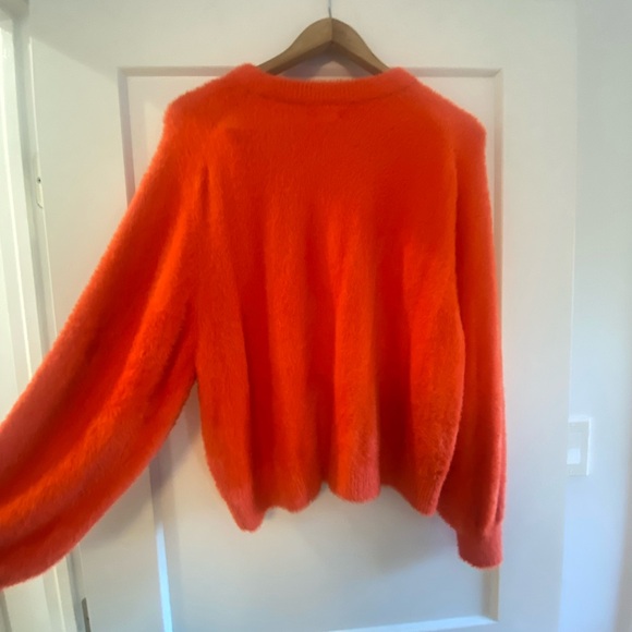 Aerie 🧡❤️🧡 Flurry Crewneck Sweater Pullover Small Red/Orange RARE - Picture 12 of 15